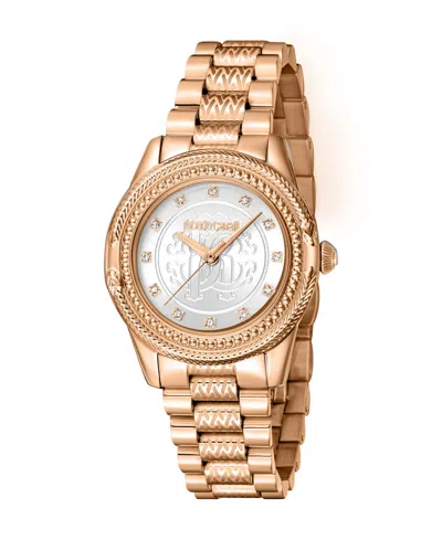 Roberto Cavalli Women's Quartz Rose-gold Stainless Steel Watch 32mm