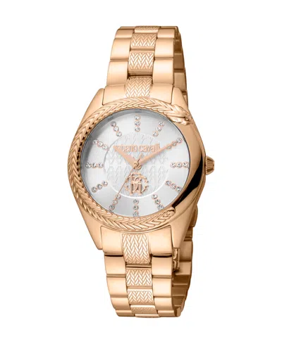 Roberto Cavalli Women's Quartz Rose-gold Stainless Steel Watch 32mm