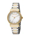 Roberto Cavalli Women's 32mm Two Tone Stainless Steel Bracelet Watch In Silver