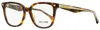 Roberto Cavalli Women's Rectangular Eyeglasses Rc5078 Murlo 052 Havana/gold 52mm In Multi