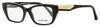 Roberto Cavalli Women's Rectangular Eyeglasses Rc5082 Orcia 001 Black/gold 51mm In Multi