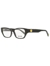 Roberto Cavalli Women's Rectangular Eyeglasses Rc5101 001 Black 52mm In Multi