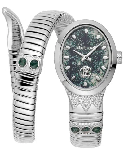Roberto Cavalli Women's Serpente Ornato Watch In White