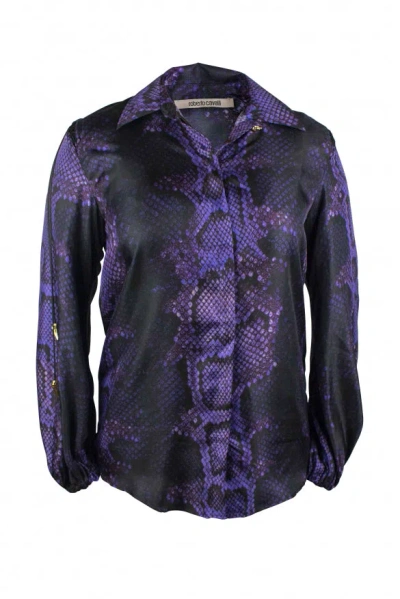Roberto Cavalli Women Shirt In Purple