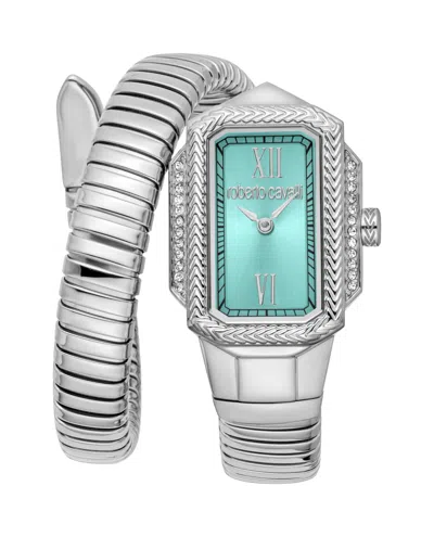 Roberto Cavalli Women's Snake Stainless Steel Watch In Silver