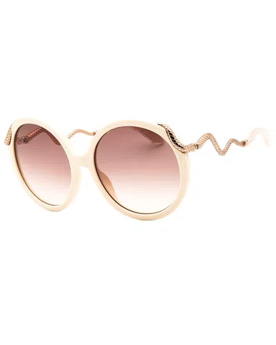 Roberto Cavalli Women's Src004m 59mm Sunglasses In Neutral