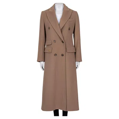Pre-owned Roberto Cavalli Wool & Cashmere Coat - Size 42/ M In Brown