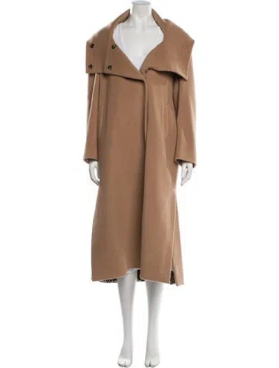 Pre-owned Roberto Cavalli Wool Animal Print Coat In Neutral