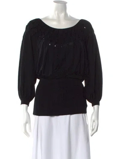 Pre-owned Roberto Cavalli Wool Bateau Neckline Sweater In Blue