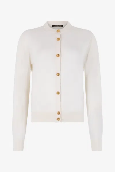 Roberto Cavalli Wool Blend Cardigan In Red