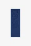 Roberto Cavalli Wool Blend Scarf With Logo Workmanship In Dark Blue