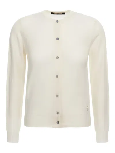 ROBERTO CAVALLI WOOL BUTTON-FRONT CARDIGAN