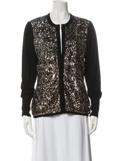 Pre-owned Roberto Cavalli Wool Crew Neck Sweater In Black