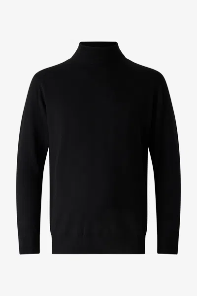 Roberto Cavalli Turtleneck Wool Sweater In Black