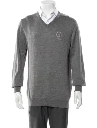 Pre-owned Roberto Cavalli Wool Jacket In Grey