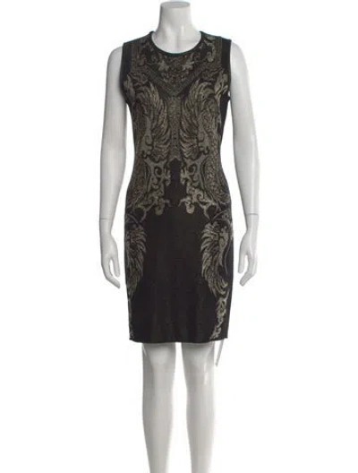 Pre-owned Roberto Cavalli Wool Knee-length Dress In Multi