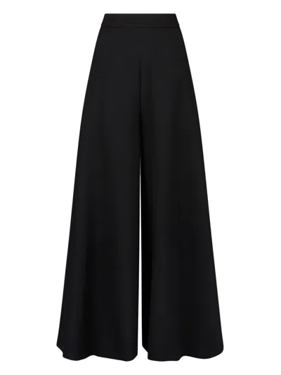 Roberto Cavalli Wool Palazzo Pants In Black