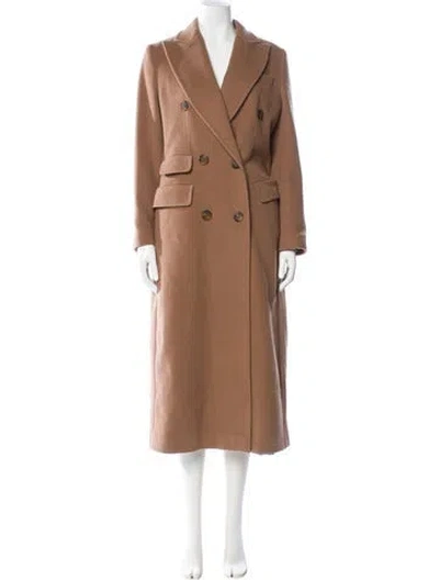 Pre-owned Roberto Cavalli Wool Peacoat In Brown