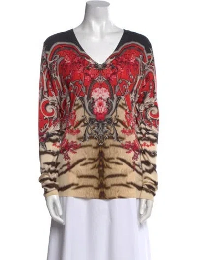 Pre-owned Roberto Cavalli Wool Printed Blouse