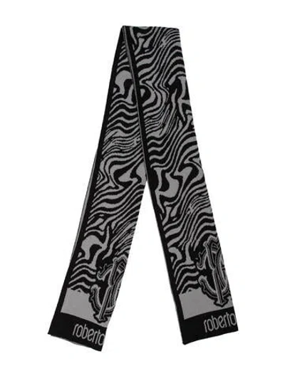 Pre-owned Roberto Cavalli Wool Printed Scarf In Multi