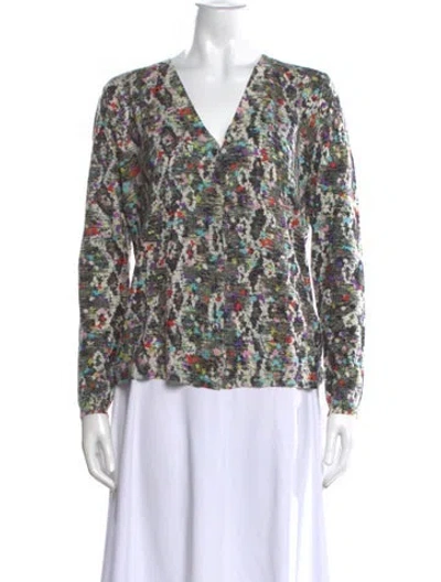 Pre-owned Roberto Cavalli Wool Printed Sweater In Multi