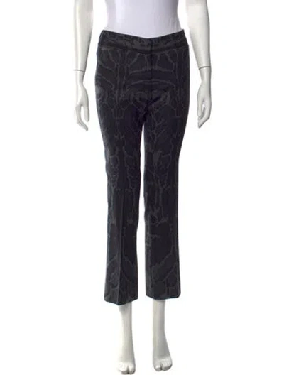 Pre-owned Roberto Cavalli Wool Straight Leg Pants In Black