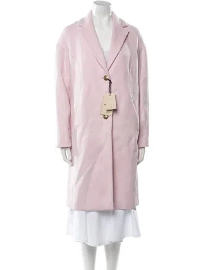 Pre-owned Roberto Cavalli Wool Trench Coat In Pink
