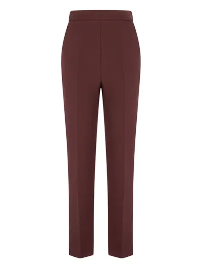 Roberto Cavalli Wool Trousers In Red