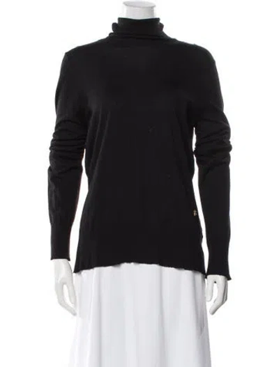 Pre-owned Roberto Cavalli Wool Turtleneck Sweater In Black