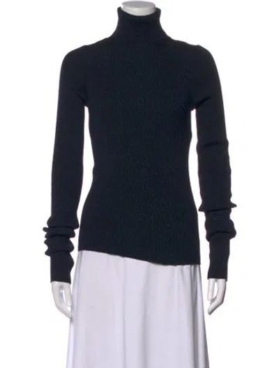 Pre-owned Roberto Cavalli Wool Turtleneck Sweater In Black