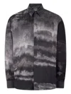 Roberto Cavalli Worn Gradient-effect Silk Shirt In Multi