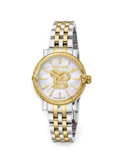 Roberto Cavalli X Franck Muller 30mm Watch In Gold