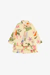 Roberto Cavalli Yellow Dress With Tropical Print In Yellow