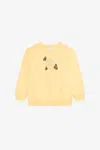 Roberto Cavalli Yellow Sweatshirt With Rc Monogram And Butterflies In Yellow