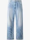 Roberto Cavalli Zebra Design Jeans In Blue