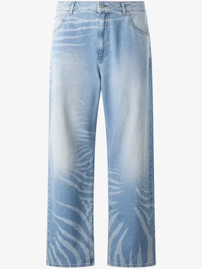 ROBERTO CAVALLI ZEBRA-PATTERN JEANS