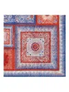 Roberto Cavalli Zebra-pattern Silk Scarf In Blue
