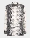 Roberto Cavalli Zebra Shirt In Bianconero