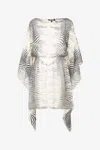 Roberto Cavalli Kleid Mit Zebra-print In Black/white