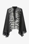 Roberto Cavalli Zebra-print Caftan-style Shirt In Black/white