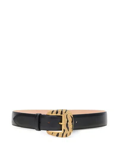ROBERTO CAVALLI ZEBRA-PRINT CRYSTAL-EMBELLISHED BELT