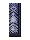 Roberto Cavalli Zebra-print Flat-hem Scarf In Blue