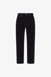 Roberto Cavalli Zebra-print Velvet Trousers In Black