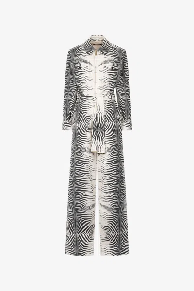 ROBERTO CAVALLI JUMPSUIT MIT PRINT ZEBRA