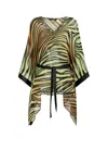 Roberto Cavalli Women's Abstract Mini Cover Up Caftan In Light Green/black