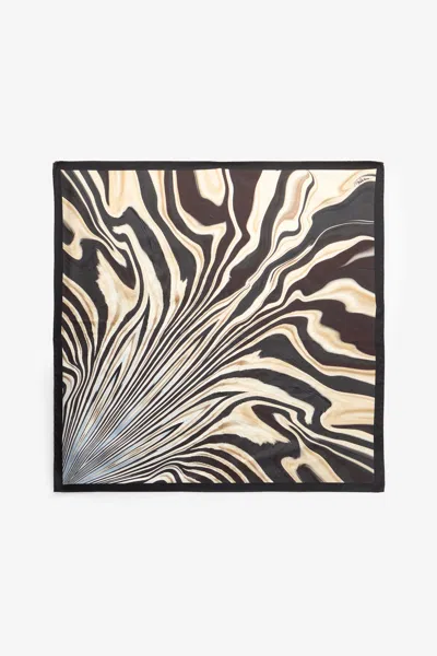 Roberto Cavalli Zebra Print Scarf In Multi