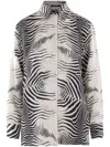 Roberto Cavalli Zebra Shirt In White