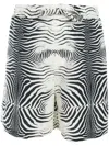 Roberto Cavalli Zebra-print Shorts In Weiss