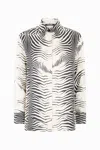 Roberto Cavalli Zebra Shirt In Black/white
