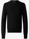 Roberto Cavalli Sweater With Zebra Pattern In Black